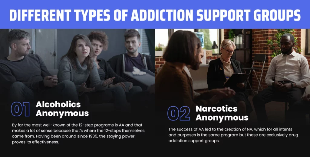 different types of addiction support groups