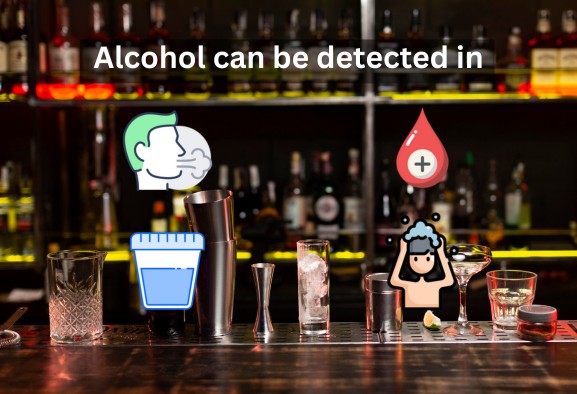 Alcohol can be detected in
